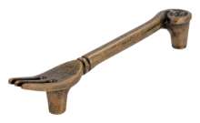 Afbeeldingen van Siro Meubelgreep metaal - boorafstand 96mm/L 128mm/H 26mm/B 19mm - antiek messing 