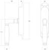 Afbeeldingen van INTERSTEEL Raamespagnolet Ton 222 links nikkel mat/ebbenhout 5620