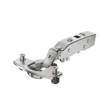 Afbeeldingen van Hettich Sensys scharnier voor dunne deuren, deurdikte vanaf 10 mm, met geïntegreerde demping (Sensys 8646i), vernikkeld, opliggend, openingshoek 110°, TH-boorbeeld 52 x 5,5 mm, met spreidpluggen (ø 10 x 8)