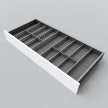 Afbeeldingen van Blum Bestekindeling Legrabox - corpusbreedte 950-1200 diepte 450mm - houtdecor zwart/aluminium OL.SA4510S1BEST