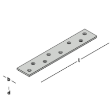 Afbeeldingen van GB Verbindingsplaat 200x36x4 mm Sendzimir verzinkt Op=Op