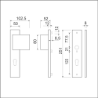 Afbeeldingen van Ami Veiligheidsgarnituur 251/50 Rotaveer Deurduwer 90/80 / Deurkruk 379 Linkswijzend - PC72 Deurdikte 38/42mm - F1 