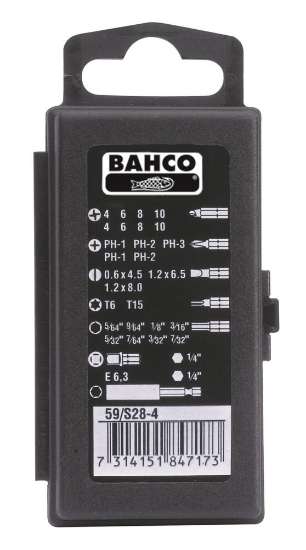 Afbeeldingen van Bahco bit set 28 delig