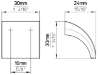 Afbeeldingen van Siro Meubelgreep metaal - boorafstand 16mm/L 30mm/H 24mm/B 30mm - chroom glanzend 