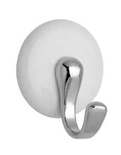 Afbeeldingen van Siro Haak keramisch - L 45mm/H 31mm/B 38mm zelfklevend wit/chroom 