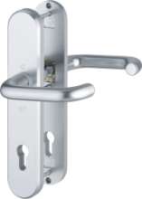 Afbeeldingen van Hoppe Inbraakwerend deurkrukgarnituur aluminium Paris 138L/3235/3214 - PC92 - F1