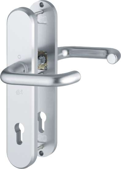Afbeeldingen van Hoppe Inbraakwerend deurkrukgarnituur aluminium Paris 138L/3235/3214 - PC92 - F1