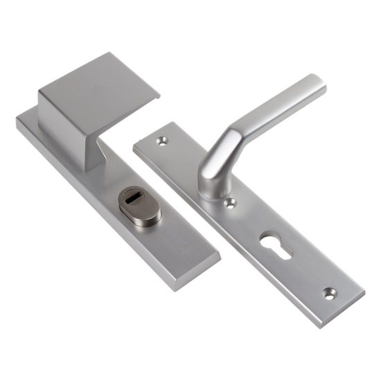 Afbeeldingen van Ami Veiligheidsschild 251/50 Rotaveer Deurduwer 90/80 / Deurkruk 379 Rechtswijzend - KT92 PC72 deurdikte 38/42mm - F1 