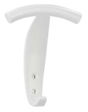 Afbeeldingen van Siro Kapstokhaak kunststof - boorafstand 20mm/L 139mm/H 55mm/B 110mm - wit 