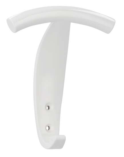 Afbeeldingen van Siro Kapstokhaak kunststof - boorafstand 20mm/L 139mm/H 55mm/B 110mm - wit 