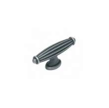 Afbeeldingen van INTERSTEEL Meubelknop gerild 72 mm oud grijs 8479