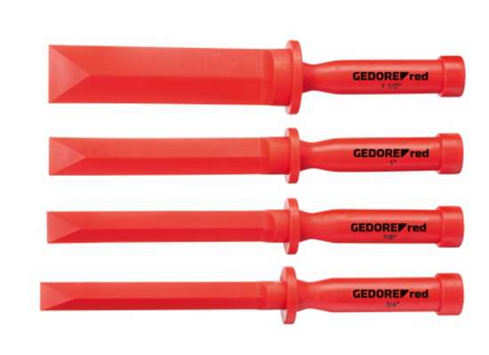 Afbeeldingen van Gedore Red Kunststofbeitelset B 3/4-1.1/2, 4 delig