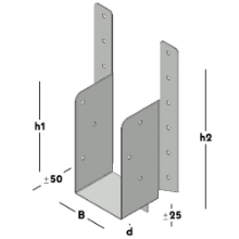 Afbeeldingen van GB Raveeldrager met strip 190/59x110mm Sendzimir Verzinkt