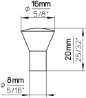 Afbeeldingen van Siro Meubelknop metaal - L 16mm/H 20mm/B 16mm mat zwart 