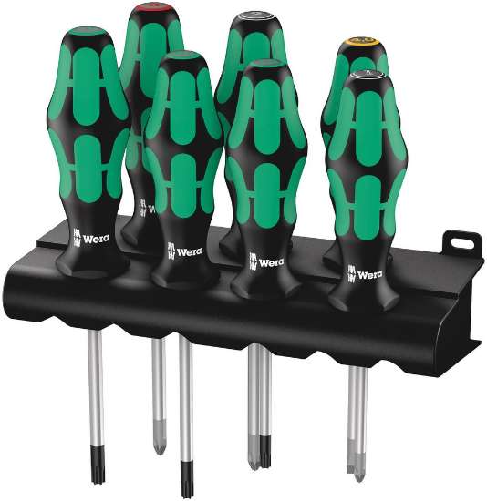 Afbeeldingen van Wera Schroevendraaierset combi 335/350/367/7 Kraftform Plus Lasertip