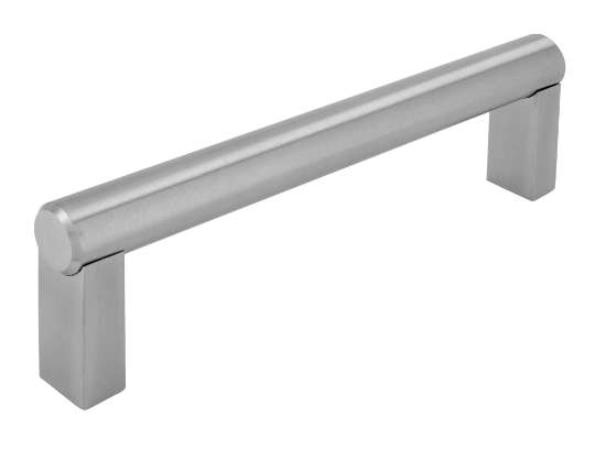 Afbeeldingen van Siro Meubelgreep metaal - boorafstand 128mm/L 140mm/H 40mm/B 14mm - RVS 