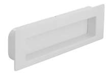Afbeeldingen van Siro Schelpgreep metaal - boorafstand 96mm/L 112mm/H 13mm/B 38mm wit 