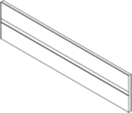Afbeeldingen van Blum Dwarsverdeling - lengte 152 mm zonder bevestigingen - grijs metalic Z40L152A