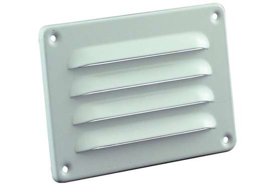 Afbeeldingen van Aluminium schoepenrooster 130x90mm wit