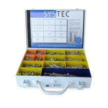 Afbeeldingen van Systec assortimentskoffer tap- & zeskantbout - M6x12-100mm 8.8 - 710 stuks verzinkt DIN 933/931