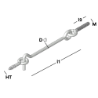 Afbeeldingen van GB Windhaak metrisch/oog HT M6x30 160 Ø5,2 RVS