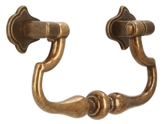 Afbeeldingen van Siro Hangende handgreep metaal - boorafstand 64mm/L 84mm/H 17mm/B 48mm - antiek messing 