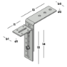 Afbeeldingen van GB Kozijnstelhoek type A-ZM 95x210/175 60x6/60x5