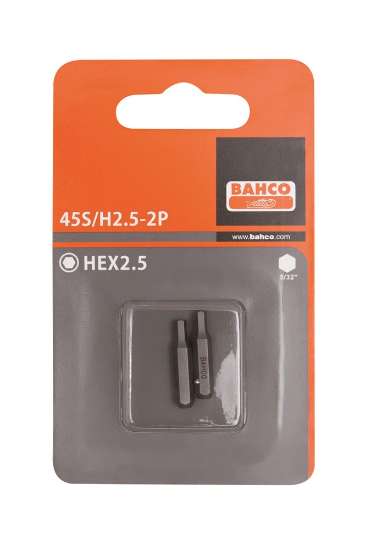 Afbeeldingen van Bahco bits hex 2x20mm 5/32 2stuks