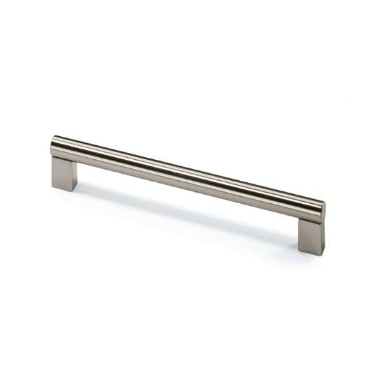 Afbeeldingen van Hettich Greep Vieste, boorafstand 160, L 184 mm, H 30 mm, ø 12 mm, roestvrij staal finish geborsteld
