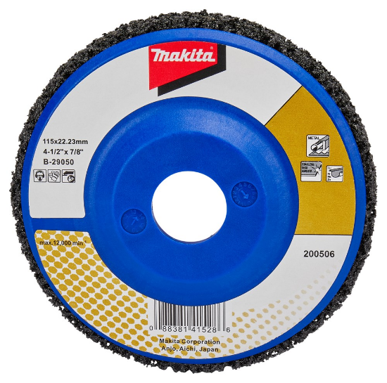 Afbeeldingen van Makita Reinigingsschijf B-29050 - Ø115mm - zwart 