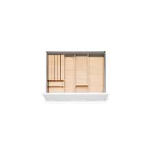 Afbeeldingen van Blum Bestekindeling Legrabox - corpusbreedte 550-600 diepte 450mm - fineer eiken/aluminium OL.EA4560S2BEST