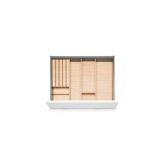 Afbeeldingen van Blum Bestekindeling Legrabox - corpusbreedte 550-600 diepte 450mm - fineer eiken/aluminium OL.EA4560S2BEST