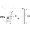 Afbeeldingen van Axa beveiligingstrip - M3 buiten 20-25mm - aluminium Wit 