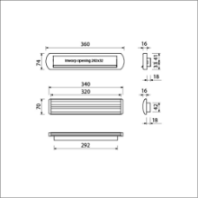 Afbeeldingen van Ami Briefplaat EP975/1 - deurdikte 53/57mm - RVS-look 