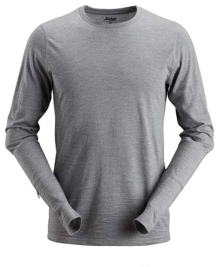 Afbeeldingen van Snickers Workwear AllroundWork, Wollen T-shirt met Lange Mouwen 2427