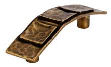Afbeeldingen van Siro Meubelgreep metaal - boorafstand 64mm/L 93mm/H 21mm/B 24mm antiek messing 