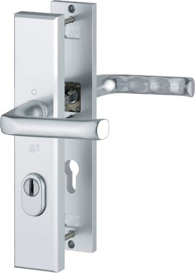 Afbeeldingen van Hoppe Inbraakwerend deurkrukgarnituur aluminium London 113/2236ZA/2214 - Deurdikte 56mm - PC72 - F1