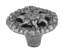 Afbeeldingen van Siro Meubelknop metaal - L 36mm/H 25mm/B 36mm - antiek zilver 