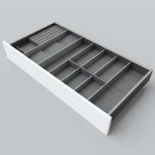 Afbeeldingen van Blum Bestekindeling voor kruidenpotjes Legrabox houtdecor - corpusbreedte 850-1050 diepte 450mm - houtdecor zwart/aluminium OL.SA4590S3BEST