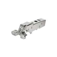 Afbeeldingen van Hettich Sensys scharnier voor aluminium frame met geïntegreerde demping (Sensys 8638i), vernikkeld, half opliggend, openingshoek 95°, voor schroefbevestiging (-)