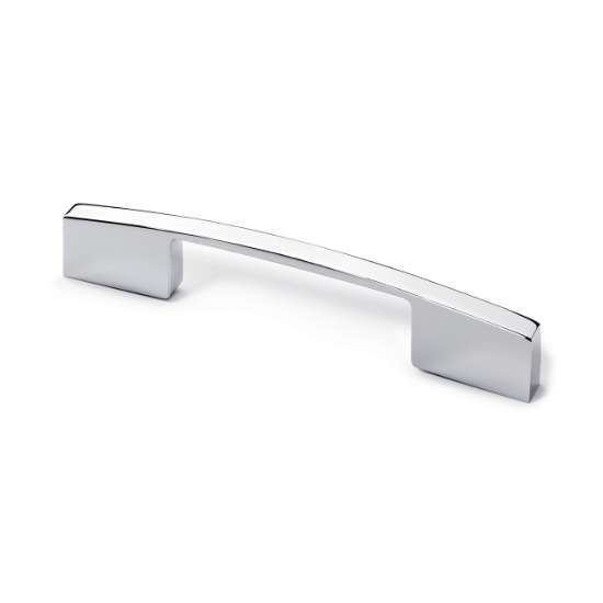 Afbeeldingen van Hettich Greep Evisa, boorafstand 128, L 168 mm, B 11 mm, H 24 mm, glans verchroomd