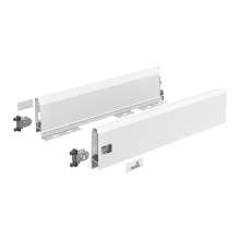 Afbeeldingen van Hettich ArciTech Schuif- / frontlade, setverpakking, ladezijwand hoogte 126 x NL 400 mm, wit, links en rechts