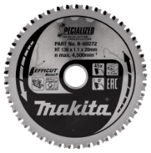 Afbeeldingen van Makita Zaagblad Efficut - 136x20x1,1mm 45 Tands 5° - RVS 