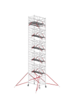 Afbeeldingen van Altrex Rolsteiger breed - aluminium met voorloopleuningen en schoren in de basis RS TOWER 52