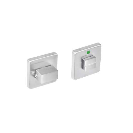 Afbeeldingen van INTERSTEEL Rozet vierkant met toilet-/badkamersluiting rvs geborsteld 8 mm 3510