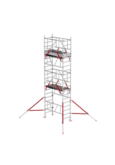 Afbeeldingen van Altrex Aluminium 1-persoons rolsteiger met voorloopleuning MiTOWER PLUS