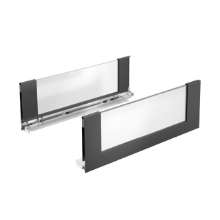 Afbeeldingen van Hettich AvanTech YOU Inlay-frontlade 187 mm hoog, setverpakking x NL 500 mm,  antraciet, links en rechts