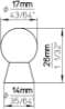 Afbeeldingen van Siro Meubelknop metaal - L 17mm/H 26mm/B 17mm RVS effect 