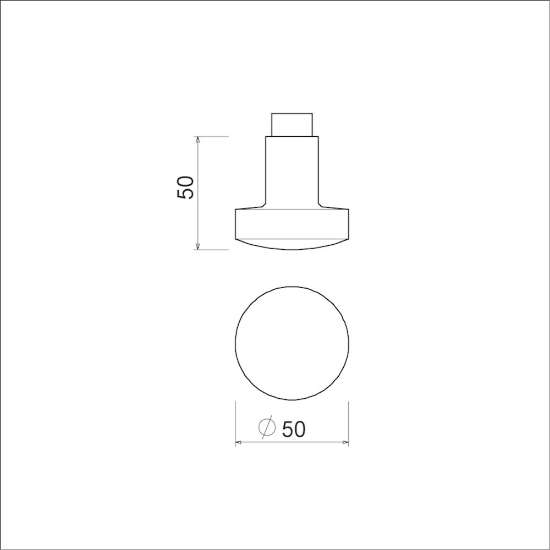 Afbeeldingen van Ami knopkruk 169/50