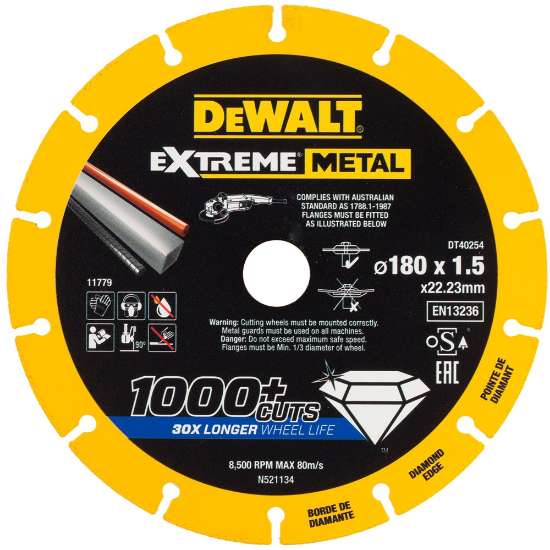 Afbeeldingen van DeWALT Extreme metal doorslijpschijf metaal DT40254